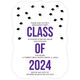 Purple Graduation Cap Confetti Invitations Image 3 of 5